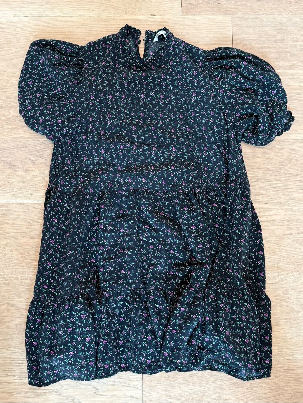 Zara "The Lisa" Floral Short Sleeve High Neck Swing Trapeze Dress